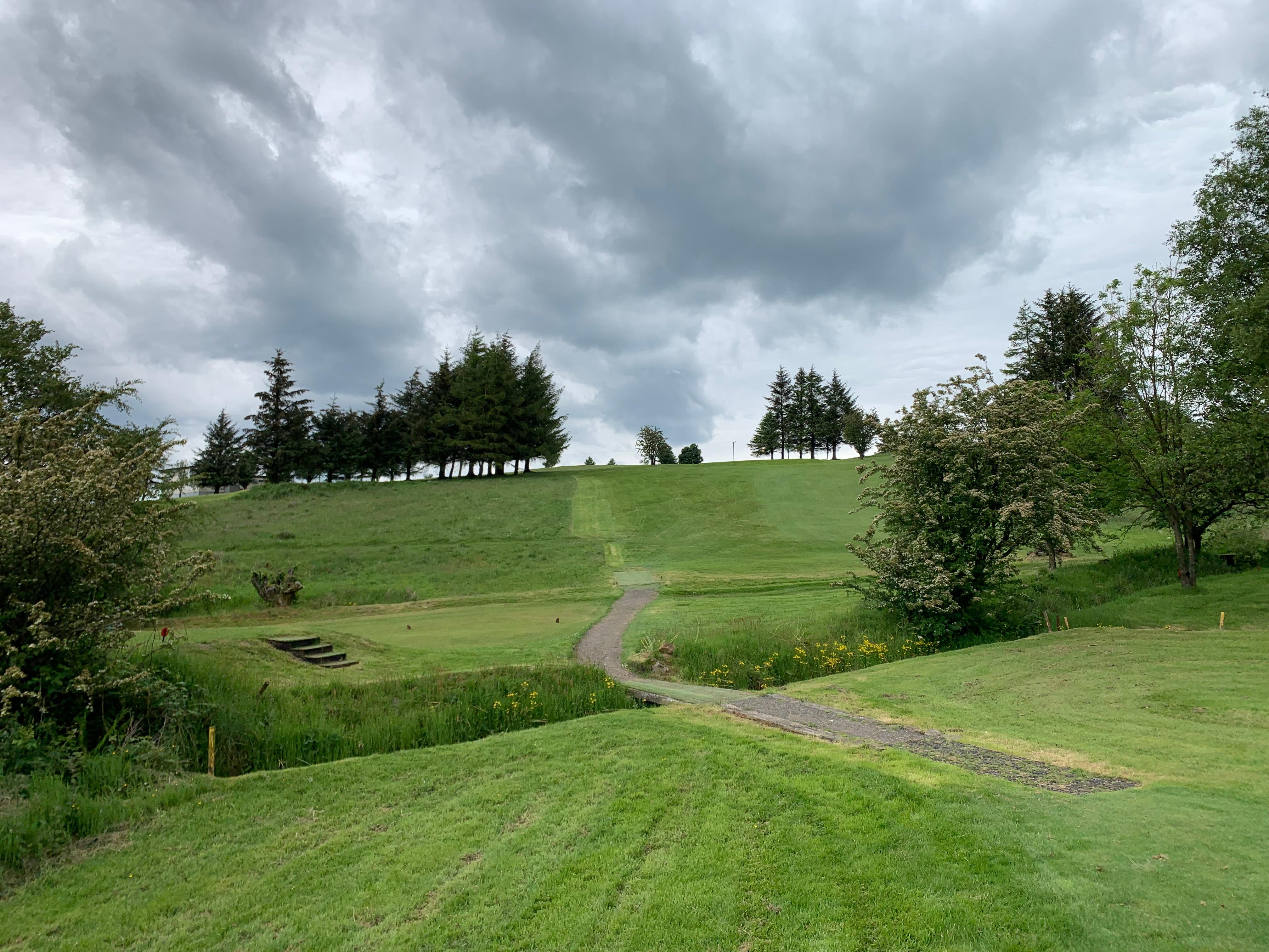 Hole 9 — view from the tee